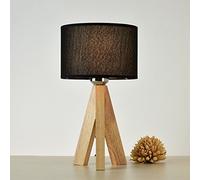 HYLR Simple Moderne Style Japonais Boisé Les Lampes Chambre cheve Bureau décoration Lampe de Table en Tissu