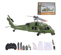 Hylukon Hélicoptère RC 2,4 G télécommandé 4 Canaux avec Démarrage à Un Bouton, Maintien D'altitude et 2 Batteries pour 10 Minutes de Temps de Vol, Arrêt d'urgence, Position du Flux Optique (Vert)