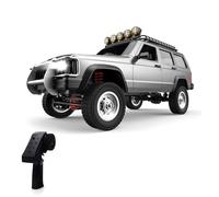 Hylukon RC Crawler 4WD 2,4 GHz 1/12 Off-Road Brossé Voiture d'escalade tout-terrain, batterie 7,4 V avec grande capacité, 3 portes ouvertes, lumière LED, cadeau argenté