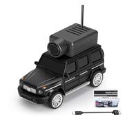 Hylukon Voiture Télécommandée, 1:64 RC Auto 2,4G FPV Mini Voiture RC avec Caméra HD 720p, 3 Vitesses Réglables, Gyroscope, éclairage LED, Contrôle par Application (Noir)
