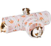HYLYUN Tunnel 3 voies pour cochon d'Inde avec trou de vue pour petits animaux