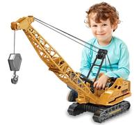 Hymaz Grue en métal ABS moulé sous pression, véhicules de construction en métal avec bouton de levage manuel, jouet pour garçons de 3 à 8 ans, 9 à 12 ans, convient comme cadeau de Noël et