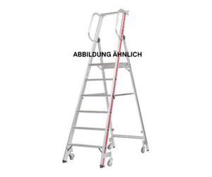 HYMER Échelle à plate-forme avec main-courante et roulettes, 5 marches Hymer Quantité:1
