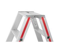 HYMER Escabeau double à marches avec roulettes, 2x3 marches Hymer Quantité:1