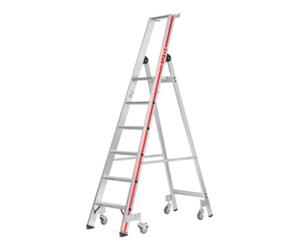 HYMER Escabeau simple avec plate-forme et roulettes, 6 marches Hymer Quantité:1