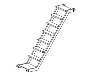 HYMER Escalier 2,50x0,53 m Hymer Quantité:1