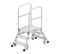 HYMER Hymer Escabeau mobile, accès des deux côtés, 2x3 marches, hauteur 0,73 m Quantité:1