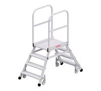 HYMER Hymer Escabeau mobile, accessible des deux côtés, 2x4 marches, hauteur 0,95 m Quantité:1