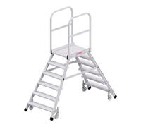 HYMER Hymer Escabeau roulant, accessible des deux côtés, 2x6 marches, hauteur 1,45 m Quantité:1