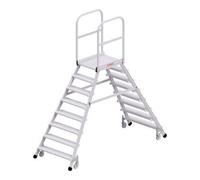 HYMER Hymer Escabeau roulant, accessible des deux côtés, 2x8 marches, hauteur 1,95 m Quantité:1