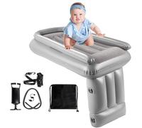 HYMIC Lit gonflable en forme d'avion pour tout-petit, lit de voyage en avion avec pompe à main, lit pour enfants compatible avec la plupart des sièges d'avion, siège de voiture pour les voyages