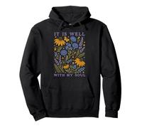 Hymne chrétien avec Fleur botanique « It is Well with My Soul » Sweat à Capuche
