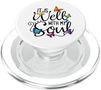 Hymne chrétien « It is Well with My Soul » - Art Papillon PopSockets PopGrip pour MagSafe