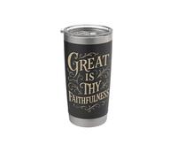 Hymnes - Great is Thy Faithfulness - Culte de louange chrétienne Gobelet isotherme en acier inoxydable double paroi