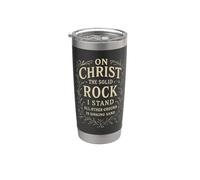 Hymnes - On Christ the Solid Rock I Stand - Christian Bible Gobelet isotherme en acier inoxydable double paroi