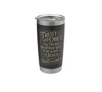 Hymnes - Trust & Obey - Christian Jésus Faith Religious Bible Gobelet isotherme en acier inoxydable double paroi