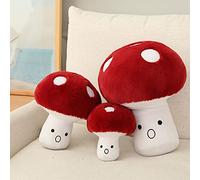 Hynbasea Coussin décoratif 3D en peluche en forme d’adorable champignon à l’air surpris - Format moyen (25 cm)