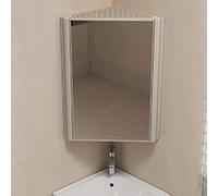 Hynbdes Armoire de Toilette d'angle,Armoire à Pharmacie d'angle avec Miroir,Meuble de Rangement Suspendu Double Couche,Miroir de courtoisie d'angle pour Petits espaces,idéale pour la Salle de Bain