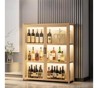 Hynbdes Casier à Boissons, Meuble de Bar à vin, Buffet de Cuisine pour Mini-Bar, Salle à Manger, Salon, Chambre, Bureau.