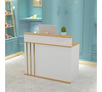 Hynbdes Comptoir de Réception,Comptoir d'accueil, avec Lumières LED et Tiroir Verrouillable, pour l’Accueil de Bureau. l’Attention. la Boutique. Le Commerce