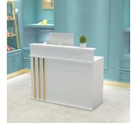 Hynbdes Comptoir de Réception,Comptoir d'accueil, avec Lumières LED et Tiroir Verrouillable, pour l’Accueil de Bureau. l’Attention. la Boutique. Le Commerce