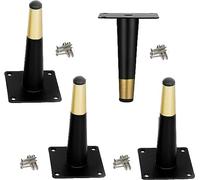 HynJGih 4 pieds pour meubles, pieds pour canapés en métal, pieds coniques pour table pour meuble TV, table basse (15 cm
