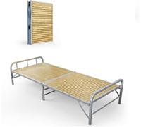 HynJGih Cadre de lit Pliant en Acier épais et Bambou Stable et Porteur Parfait for Les invités à la Maison Voyage(190 * 100 * 32.5cm)