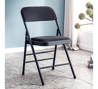 HynJGih Chaise de Bureau d'ordinateur de Chaise se Pliante capitonnée for la Chaise de conférence portative à la Maison Confortable et Durable(Black)