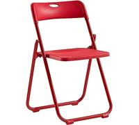 HynJGih Chaise Pliante Chaise de Bureau à Cadre en métal Solide Chaise de Formation de conférence Chaise arrière for Bureau à Domicile(Rosso)