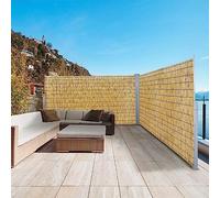 HynJGih Clôture décorative en bambou, clôture enroulable pour fenêtre, terrasse, brise-vue et panneaux, assemblage facile, pour cour, jardin, balcon (90 x 600 cm)