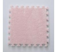 HynJGih Coussin de Sol carré en Mousse en Peluche, Coussin de Sol carré à emboîtement Lavable, Tapis Patchwork en Mousse antidérapant(Light Pink,18pcs)