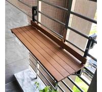 HynJGih Demi-Table Suspendue, Table de Bar de Balcon for Garde-Corps, Table d'appoint Pliante Murale, Plateaux de Table Suspendus réglables(100 * 25cm)