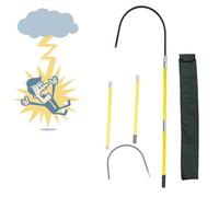 HynJGih Fire Electrician Anti-electrocution Rescue Hook，10 35 110 220 KV Large Electrical Life Hook with Pole