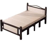 HynJGih Lit Pliant avec Matelas for Adultes, lit d'appoint Queen, Peu encombrant et résistant, Pliable avec Matelas(Black,200 * 100CM)
