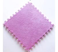 HynJGih Lot de 36 tapis de sol puzzle en mousse pelucheuse à emboîter, tapis patchwork pour salon (violet)