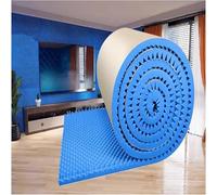 HynJGih Panneaux acoustiques auto-adhésifs, panneaux acoustiques en mousse for studio, rembourrage en mousse à forte résilience anti-collision for enregistrement au bureau(Blue-7cm,1x12m)