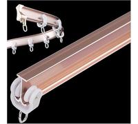 HynJGih Rail de Rideau Pliable monté au Plafond, système de Rails de Rideau coulissants for hôpital/Clinique/Camping-Car for séparateur de pièce, Alliage d'aluminium(Rose Gold,4m/13.1ft)