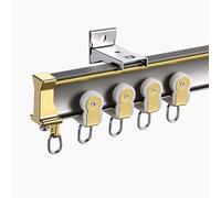 HynJGih Rail de Voie de Rideau incurvé for Le Bureau de Salle de Bains de Chambre à Coucher, Ensemble de Rails de Rideau de Plafond Flexibles épaissis(Wall Mount,4.5m/14.7ft)