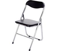 HynJGih Sièges se pliants d'invité de Salle de conférence de chaises for l'économie de l'espace de Bureau d'écoles à la Maison(Black)