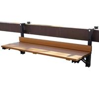 HynJGih Table de bar en plein air, table d'appoint de patio pliable pour garde-corps, table montée au mur, table d'ordinateur pliable qui économise de l'espace (blanc)