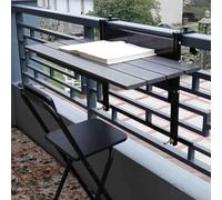 HynJGih Table Pliante de Balustrade de Balcon extérieur, Table Suspendue multifonctionnelle relevable, Table d'appoint de Garde-Corps de terrasse de Rebord de fenêtre