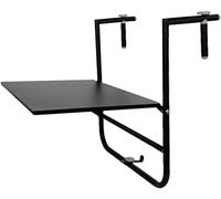 HynJGih Table Suspendue Murale for Balcon, Demi-Table Pliante d'extérieur, étagère Flottante, Table de Garde-Corps Pliante réglable(Black)