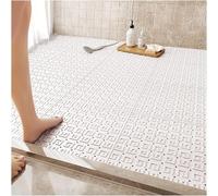HynJGih Tapis antidérapant de Drainage, Tapis de Sol en TPE for épissure de Zone Humide, Tapis de Salle de Bain Polyvalent(Bianco,10pcs)