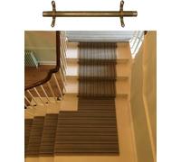 HynJGih Tringles à Tapis d'escalier, kit de Tubes de Tapis d'escalier en Laiton, tiges coulissantes Fixes d'escalier Rondes for Bureau, musée, théâtre, escaliers de Couloir(125cm/49.2in/4.1ft)