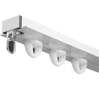 HynJGih Voie Blanche Invisible intégrée de Rideau, Rail en Aluminium de Rideau en Plafond for Le Salon/Chambre à Coucher/fenêtres en Baie(5m/16.4ft)