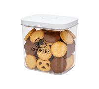 Hynorian Boîte à biscuits avec couvercle hermétique, en plastique sans BPA, pour biscuits, pain, bagels et donuts - Transparente et empilable, boîte de rangement alimentaire robuste pour la cuisine