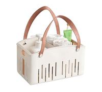 Hynorian Panier de Douche Portable avec Poignée Panier de Rangement Pliable en Plastique Grande Capacité Paniers Ménager pour la Salle Bain Idéal pour Ranger le Shampooing Gel et Produits Nettoyage