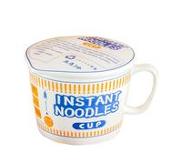 HYO&ZOY Bol en céramique for nouilles, bol en porcelaine avec couvercle, grand bol à soupe Ramen avec poignée, cadeau for les amateurs de Ramen (Color : Blue)