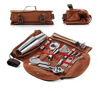 Hyoank Kit de barman professionnel 25 pièces avec sac de voyage portable pour la fabrication de cocktails à la maison, le travail, les fêtes, le camping
