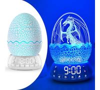 HYODREAM Unique Dragon Egg Alarm Clock/Digital Clock with Night Light/Lullaby White Noise/Bluetooth Speaker, Touch Control 11 Colors & Brightness & Volume, for Kids/Adult